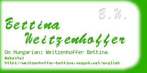 bettina weitzenhoffer business card